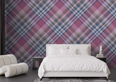 Seamless pattern of scottish tartan plaid. Repeatable background with check fabric texture. Vector backdrop striped textile print. Wall mural