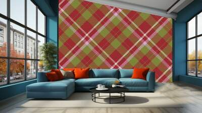 Seamless pattern of scottish tartan plaid. Repeatable background Wall mural