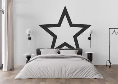 Star icon vector silhouette isolated on white background. Wall mural