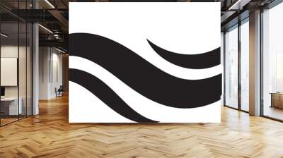 Waves vector design. Water wave icon. Wavy lines isolated. Wall mural