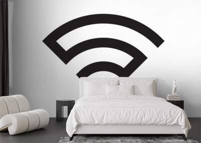 Wi Fi symbol signal connection. Vector wireless internet technology sign. Wifi network communication icon. Wall mural