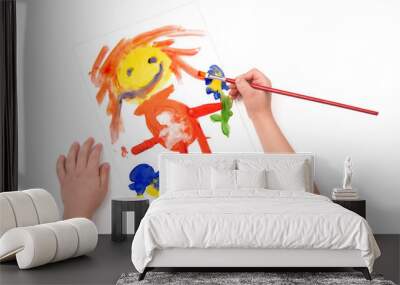 child draw a pregnant woman Wall mural