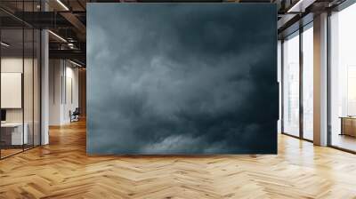 storm sky, dark dramatic clouds during thunderstorm, rain and wind, extreme weather, abstract background Wall mural