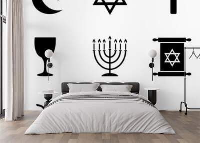 religios symbols icons Wall mural