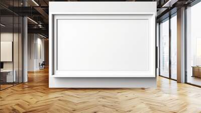 white frame empty modern design, isolated on white background  Wall mural