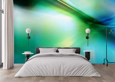 Abstract background in blue and green colors. Wall mural