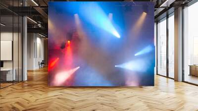 Spot lights on the stage during night concert in summer	
 Wall mural