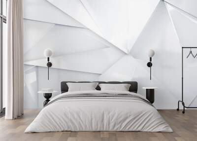 Abstract geometric background consisting of volumetric triangles, polygons. Wall mural