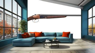 Classic hunting rifle isolated on white background Wall mural