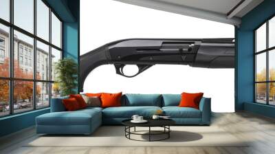 modern black shotgun isolated on white Wall mural