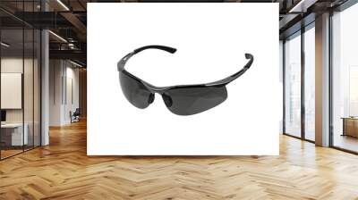 Modern safety goggles for athletes, shooters and workers. Eye protection goggles isolated on white back Wall mural