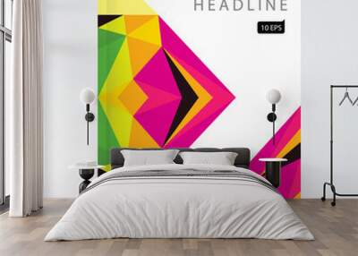 Vector abstract brochure, report design template Wall mural