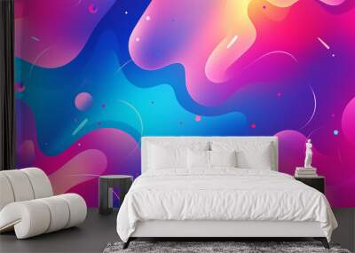 Abstract background vector with vibrant colors and shapes for design banner or cover Wall mural