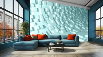 Abstract geometric tunnel. 3d illustration Wall mural