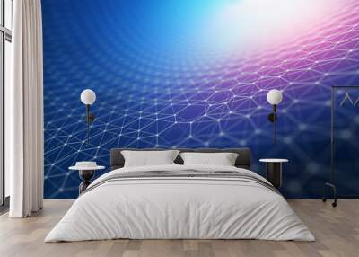 Social web concept (3d illustration) Wall mural