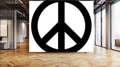  peace symbol on white Wall mural