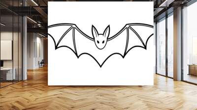 bat vector, icon  Wall mural