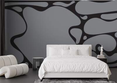 Blob shape organic, vector illustration set. Collection from abstract forms for design and paint. Liquid silhouette drop in modern style. Basic stains isolated elements on white background Wall mural