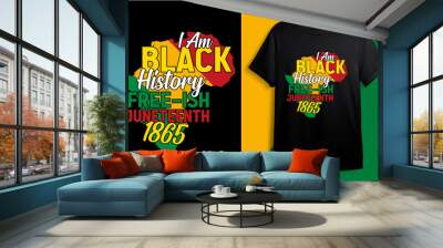 Juneteenth t-shirt design vector Wall mural