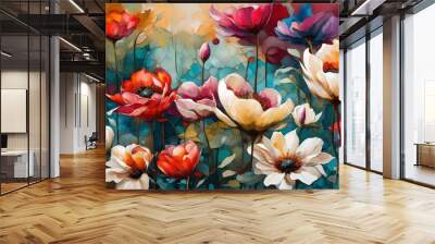 wall design generated by AI technology Wall mural