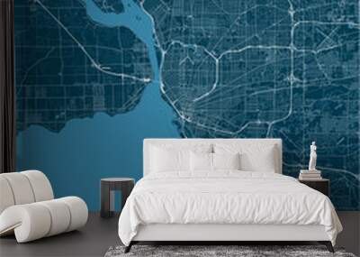 Buffalo, New York, USA artistic blueprint map poster Wall mural