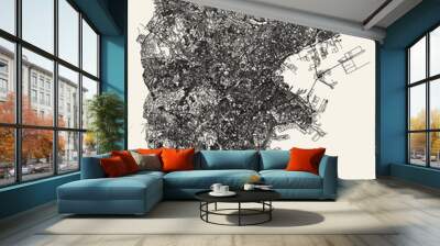 City road map of Yokohama Kanagawa Japan Wall mural