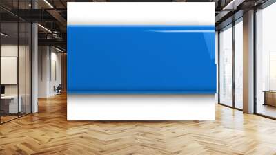 Blue Button 3D Clipart Image Wall mural