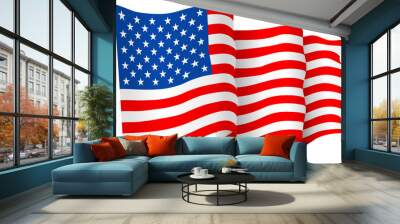 USA American flag waving Wall mural