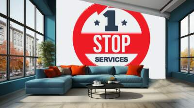 1 stop services icon. Vector illustration. Wall mural