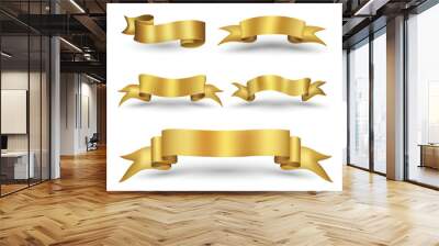 Gold ribbon banner Wall mural