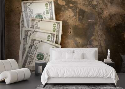 dollars in the form of a dollar Wall mural