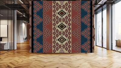 Southwestern Style - The geometric southwestern Aztec pattern makes a statement with rich colors that are easy to coordinate with a range of decor styles. Wall mural