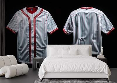 Blank baseball jersey front and back Wall mural