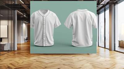 blank baseball jersey front back Wall mural