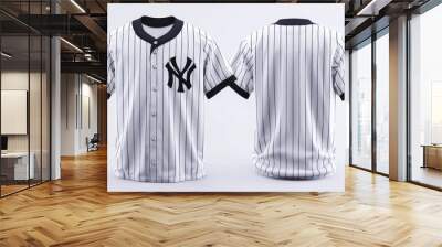 blank baseball jersey front back Wall mural