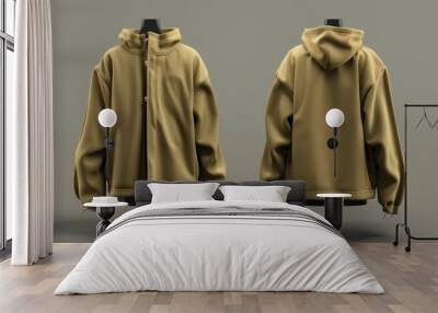 blank sweater Waterproof casual coat front and back. Wall mural