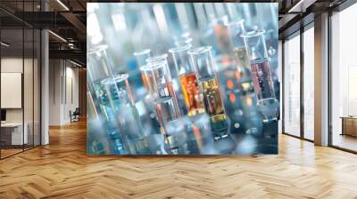 Test tubes in clinics, pharmacies and medical laboratories and new chemicals Wall mural