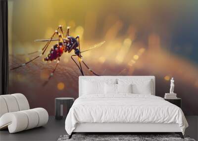 Mosquito bite pattern of  dengue fever  Wall mural