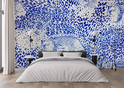 texture fabric of Jaguar for background Wall mural