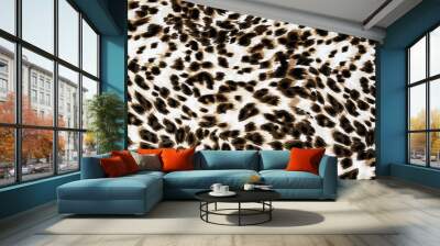 Texture fabric of leopard skin for background Wall mural