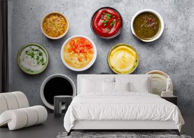 Assortment of sauces Wall mural