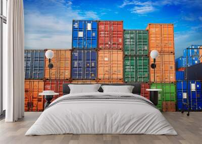 Containers shipping Wall mural