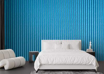 Blue yoga mat texture for background. Wall mural