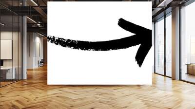 Hand draw  brush stroke arrows on transparent background Wall mural