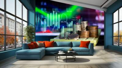 Business finance and investment, Stock Market Investments, money exchange,	 Wall mural