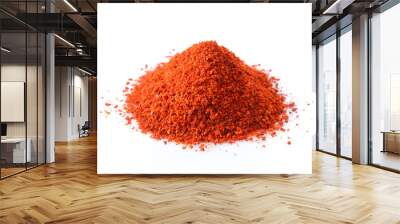 Cayenne pepper on white background Wall mural