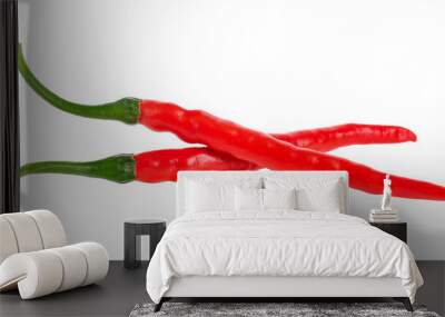 chili with leaf on transparent png Wall mural