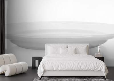 collection of white plate on white background Wall mural