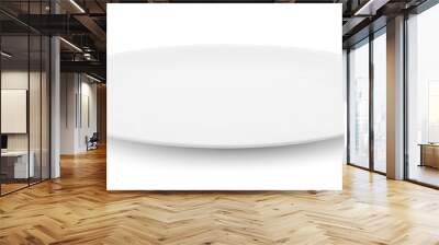 Empty plate on white background Wall mural