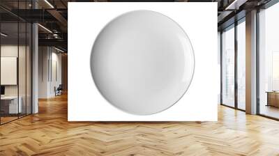 empty white plate on transparent png Wall mural